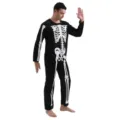Halloween adulto esqueleto mono disfraz aterrador para gran fiesta y evento de cosplay. - S / Tops / Disfraz de Esqueleto para Adultos