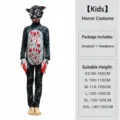 Conjunto de disfraces de cosplay para niños con mono y máscara, diseño de gato espeluznante. - XS / Gato Ajustado