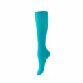 Hellblaue vertikal gestreifte Kompressions-Sportsocken, atmungsaktive Kniestrümpfe für Sport - S/M (Empfohlen 34-39) / Hellblau