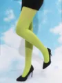 Lebendige neongrüne Strumpfhose Bonbonfarbe Pantyhose elastisch weiche Damen Beinbekleidung - Einheitsgröße / Grüne und Gelbe Strumpfhose