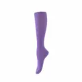 Violette gerippte Kompressions-Sportstrümpfe kniehoch lange Variante Stützstrumpf - S/M (Empfohlen 34-39) / Lila