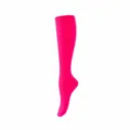 Calcetines de compresión deportivos hasta la rodilla a rayas verticales rosa pantorrilla - Rosa rojo