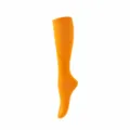 Calcetines deportivos de compresión hasta la rodilla a rayas verticales naranjas - Naranja