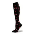 Calcetines largos de corazón de vampiro de Halloween negro divertido rodilla alta fiesta. - Estilo 6
