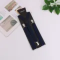 Adult solid color suspenders elastic 3-clip braces for men and women main image display - Black