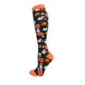 Calcetines largos de compresión Halloween calabaza cráneo rodilla calcetines deportivos - S/M / Estilo 4