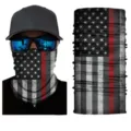 Tactical American flag neck gaiter face mask, versatile outdoor sun protection windproof headwear. - S152 Thin Red Line US Flag