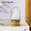 Natural crystal Christmas tree wishing bottle ornament, DIY desktop decoration variant. - Clear Quartz / 4x4x6cm White Box