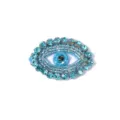 DIY kristal boze oog strass patch voor kleding tassen schoenen handgemaakte kralen applicatie - Blauw