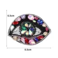 Handgemachte Perlen Evil Eye Strass Applikation Kleidung Dekoration Aufnäher 6.5x8.5cm - Böser Blick (1#) / 6.5x8.5cm