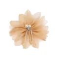 Transparente Blumen Perlen Perlen Brosche Stoffflicken detaillierte Nahaufnahme für DIY - Blumenstil 1