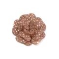 3D Strass Rosenblüte Aufnäher Kristall Kamelie Kleidung Zubehör für DIY Schuhe Taschen Dekoration - 6cm / Champagner