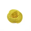 Yellow rhinestone camellia flower DIY accessory, dazzling crystal brooch patch for clothes. - 7.5x7.5cm / Yellow