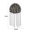 Strass Quasten Schulterklappe Metallkette Abzeichen fuer Anzug Kostuem DIY Zubehoer Detail. - Stil 3 Ohne Brosche Nadel
