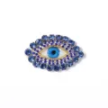 Handgemaakte blauwe boze oog strass patch DIY kleding accessoires kralen applicatie. - 5# Blauwe Borduurwerk Basis