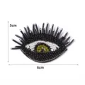 Handgemaakte kralen boze oog patch geborduurd badge voor kleding accessoires 5x6cm - 2#