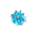 Blaues Strass Kristall Blume dekorative Patch für Kleidung Nähen und handgemachte DIY Handwerk. - 4CM Durchmesser / Himmelblau