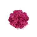 Sparkling hot pink rhinestone flower patch, 3D DIY crystal camellia applique for clothes shoes bags. - 6cm / Rose Red