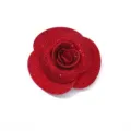 Exquisite red rhinestone camellia flower DIY accessory brooch for clothing and bags decor. - 7.5x7.5cm / Red