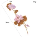 Handmade sequin flower patch embroidered applique clothing accessory 17x40cm 61g. - Pink Coffee