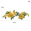 DIY handmade sequin flower embroidery patch 33x13cm gold apparel craft accessory appliques - Yellow
