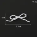 Korean style pearl bow DIY accessory, 5x5.5cm decorative craft charm for phone case - 5*5.5cm
