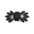 Black crystal rhinestone buckle DIY clothing accessory shoe clip decorative patch detail shot - Black Rhinestone Style