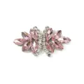 Rosa Kristall Strass Schleife Bekleidungszubehör Nahaufnahme mit funkelnden Schmucksteinen. - Stil 2