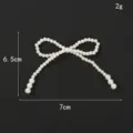 Korean style pearl bow DIY jewelry accessory for phone case and headwear decor. - 6.5*7CM
