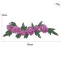 Handmade 3D water-soluble embroidery sequin flower patch clothing and bag accessory 38x12cm - Purple