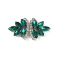Grüne Strass Schleife Detail, glänzender Kristall Schnalle für Bekleidung Schuhe. - Stil 3
