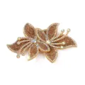 Rhinestone flower patch crystal applique DIY clothing accessory sparkling decor detail close-up - Style 3