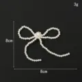 Korean style pearl bow DIY accessory, 8x8cm size and 3g weight, ideal for phone cases and hair clips. - 8*8cm