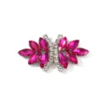 Fuchsia rhinestone bow applique for DIY clothing shoes hats accessories garment decor details - Style 5