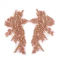 Handgemaakte kraal strass kant paartje patch applicaties voor trouwjurk DIY accessoires - Rozerood