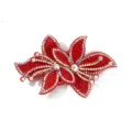 Rote Kristall Strass Blumen Applikation DIY Zubehör für Damen Bekleidung Schuhe - Stil 8