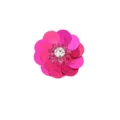 Detalle de parche de flor de lentejuelas rosas, centro de diamantes, ideal para ropa DIY. - Estilo 10