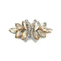 Exquisite rhinestone bow shoe clip appliques, champagne marquise crystals sparkle beautifully. - Style 11