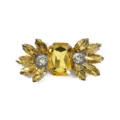 Boucle de chaussure en strass cristal brillant accessoire de vêtement en verre pour DIY - Style Jaune Strass