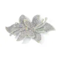 Detailed view of the sparkling rhinestone orchid patch, perfect for DIY fashion and accessories. - Style 10