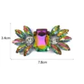 Boucle de chaussure en strass en verre multicolore accessoire de vetement DIY cristal - Style Strass Coloré