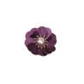 Vista detallada de un parche floral de lentejuelas moradas con estrás para accesorios DIY. - Estilo 14