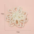 Weisse Perle Kamelie Stoffaufnaeher DIY handgemachte Damenbekleidung Zubehoer - Stil 4