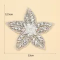 Silver rhinestone flower patch DIY clothing accessories decorative applique 12.5x13cm! - Style 2