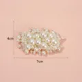 Perlen Haarspange Aufnäher, elegantes handgemachtes Deko-Accessoire, Größe 4x7 cm für schöne Mode. - Stil 2