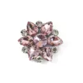 Sparkling pink rhinestone flower patch crystal glass DIY shoe buckle clothing accessories - Style 7