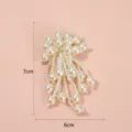 Detailaufnahme von DIY Perlenblumen Quasten Patch, Kleidung Zubehör, 7x6cm groß. - Stil 1