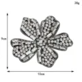 Handgemachte Strass Blume Stoff Flicken DIY Bekleidung Zubehoer Hochzeitskleid 10cm - Kleine Blume