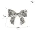 Strass Schleife Patch Detail, glitzernde Kristallapplikation für Brautkleid und DIY Nähzubehör. - Fliege