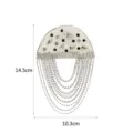 Exquisites Perlen Strass Quasten Schulterklappe Aufnaeher fuer Anzug Kleid DIY Dekoration. - Stil 4 Ohne Brosche Nadel